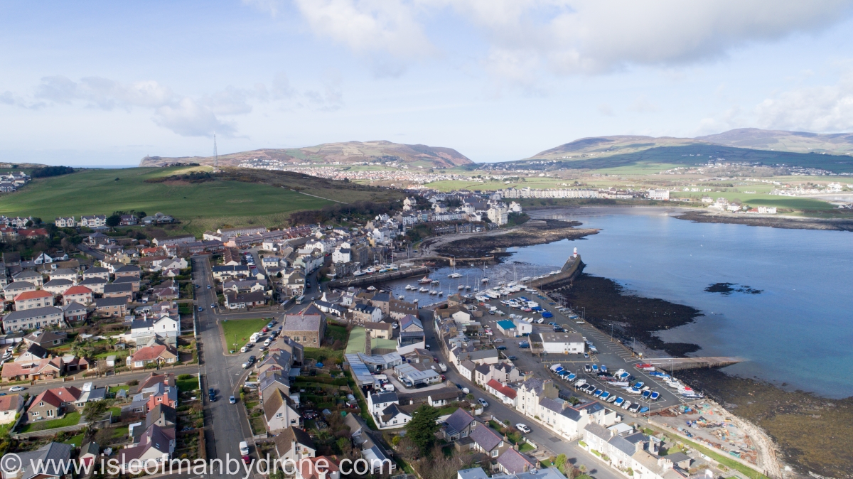 Port St Mary Isle of Man by Drone